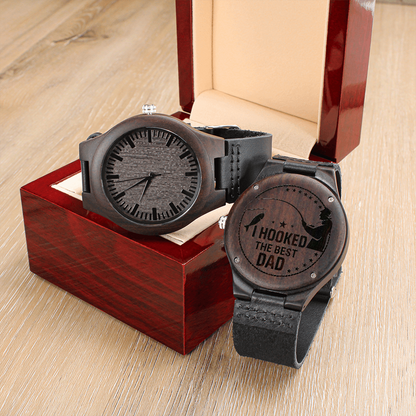 I Hooked The Best DAD Natural Wooden Watch