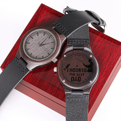 I Hooked The Best DAD Natural Wooden Watch