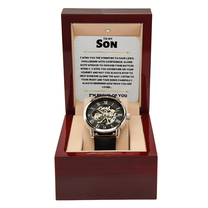 TO MY SON, I'M PROUD OF YOU...