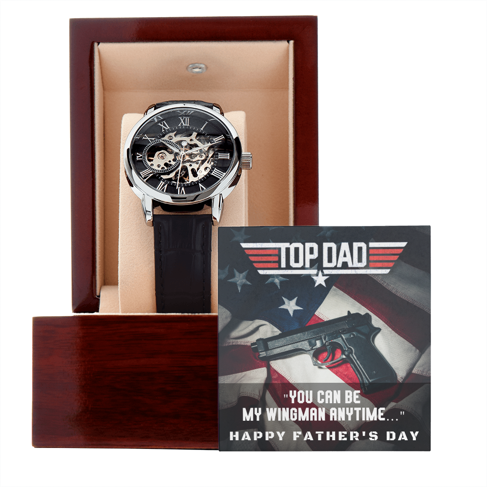 Top Dad, My Wing Man... Open Face Watch
