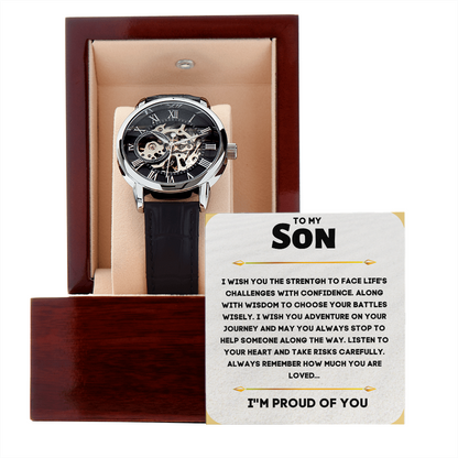 TO MY SON, I'M PROUD OF YOU...