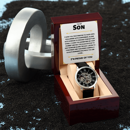 TO MY SON, I'M PROUD OF YOU...