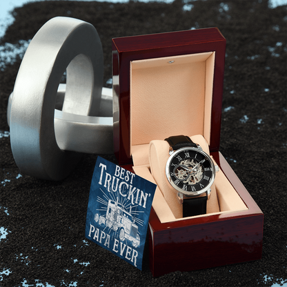 Best Trucking Papa Ever Luxury Watch