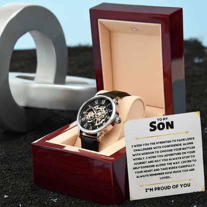 TO MY SON, I'M PROUD OF YOU...