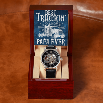 Best Trucking Papa Ever Luxury Watch