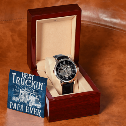 Best Trucking Papa Ever Luxury Watch