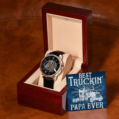 Best Trucking Papa Ever Luxury Watch