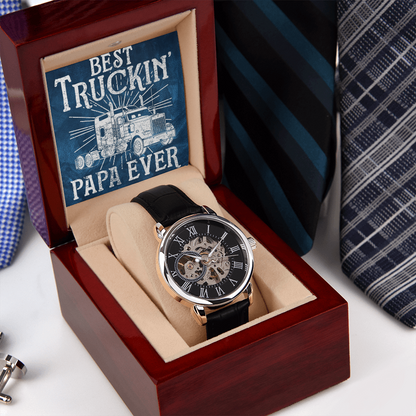 Best Trucking Papa Ever Luxury Watch