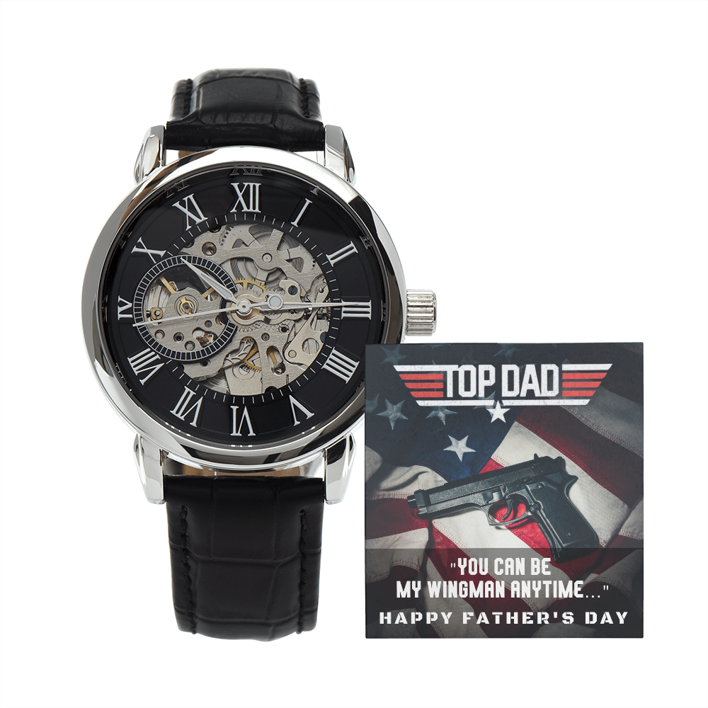 Top Dad, My Wing Man... Open Face Watch