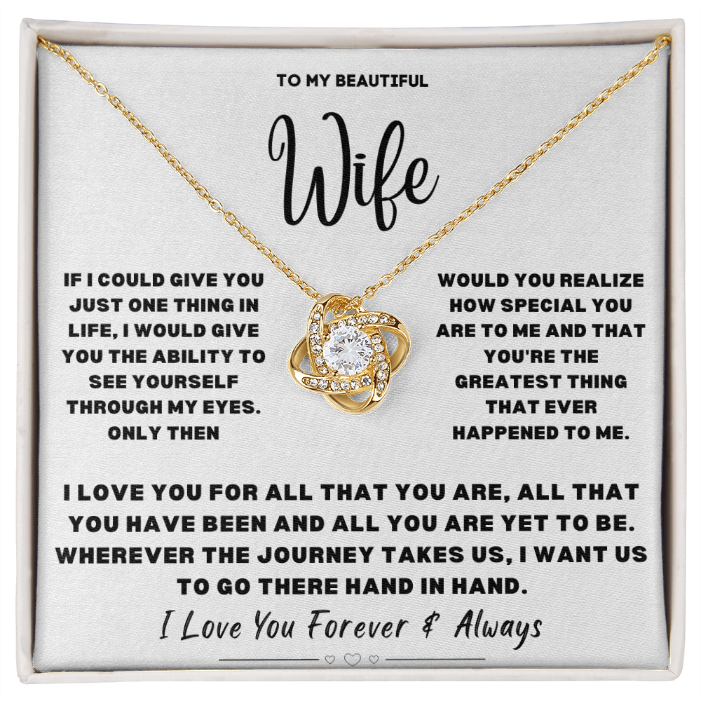 To my beautiful Wife, If I could give you just one thing in life...