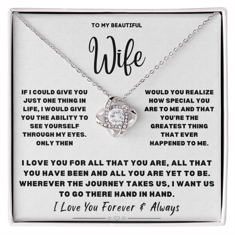 To my beautiful Wife, If I could give you just one thing in life...