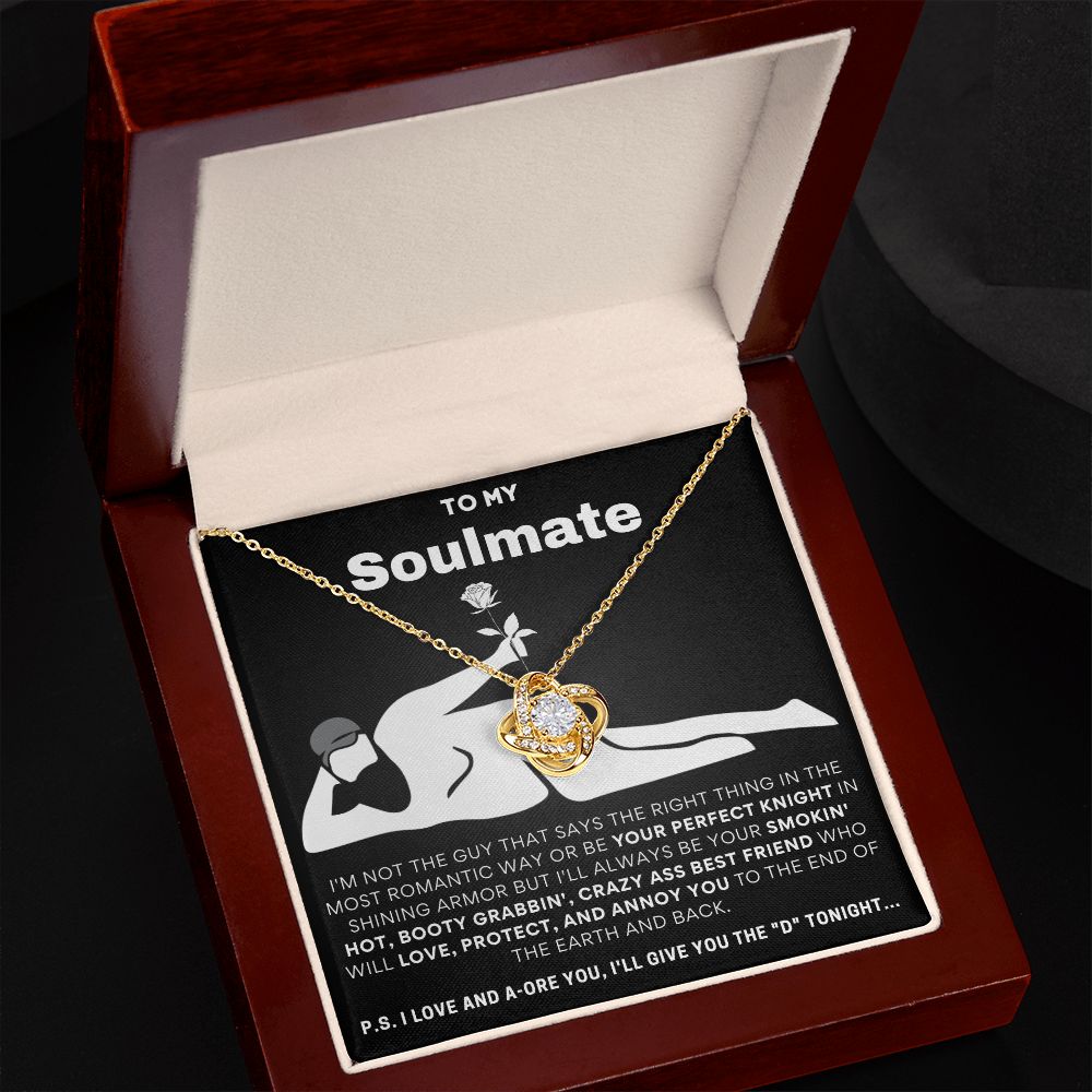 To My Soulmate...Luxury Love Knot Necklace