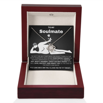 To My Soulmate...Luxury Love Knot Necklace