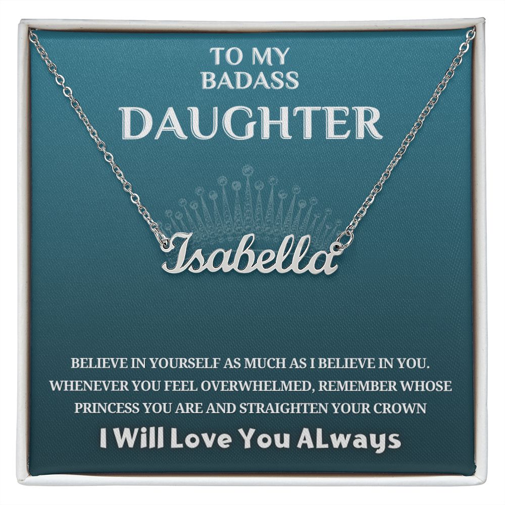 To My Daughter...Personalized Name Necklace