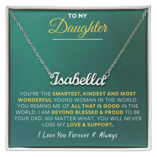 To My Daughter | Premium Custom Name Necklace