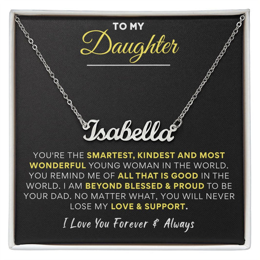 To My Daughter | Premium Custom Name Necklace