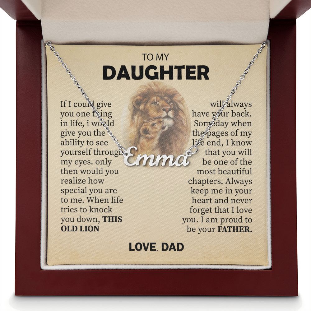 To My Daughter... Premium Custom Name Necklace