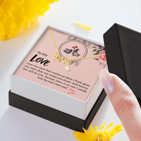 18k Yellow Gold Scripted Love