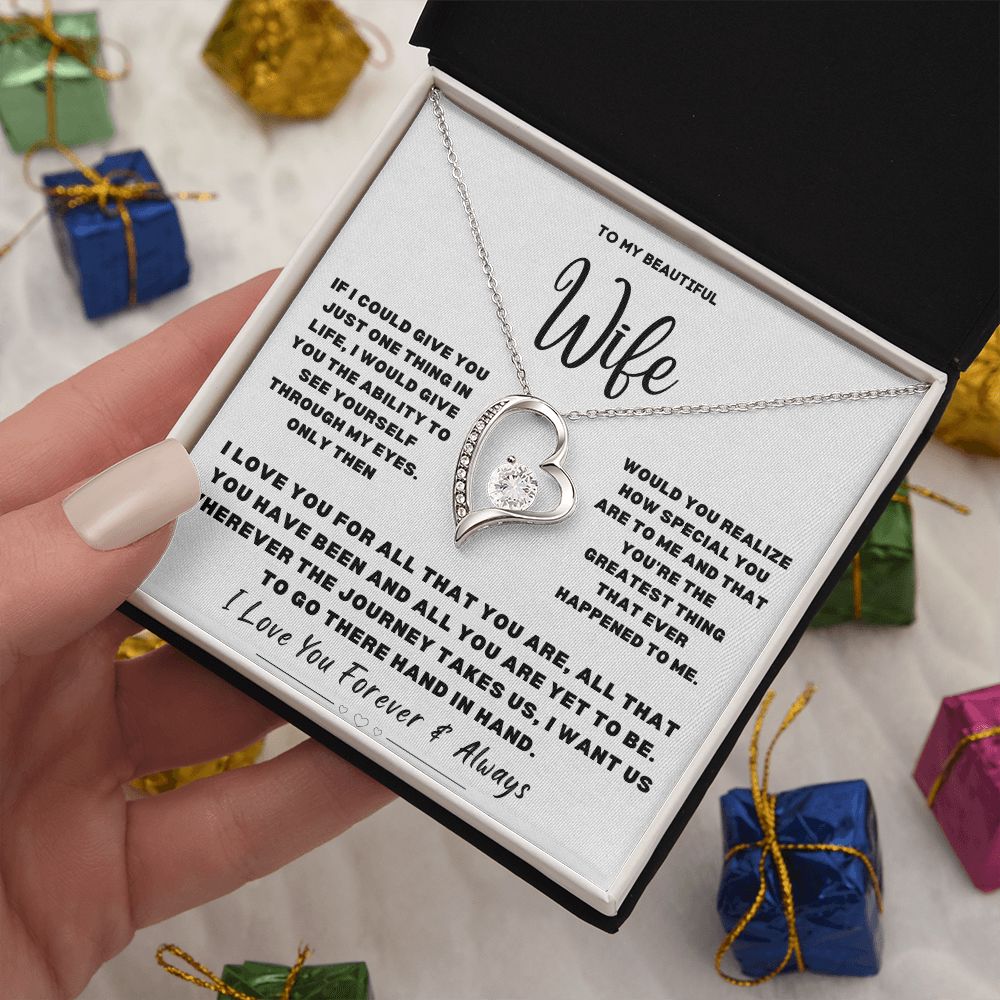 To My Beautiful Wife...Forever Love Necklace