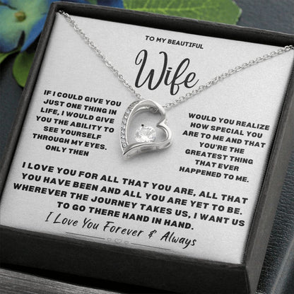 To My Beautiful Wife...Forever Love Necklace