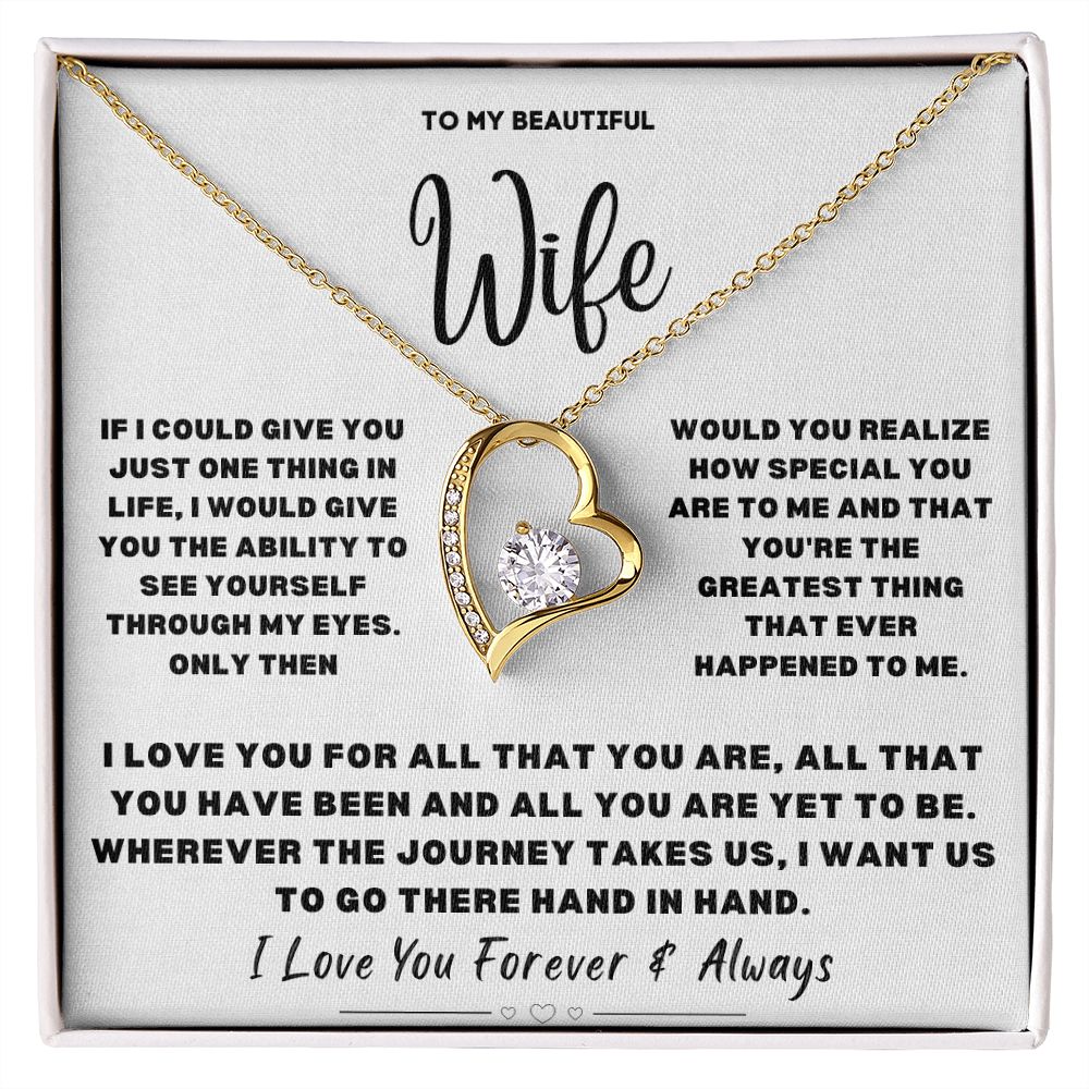 To My Beautiful Wife...Forever Love Necklace